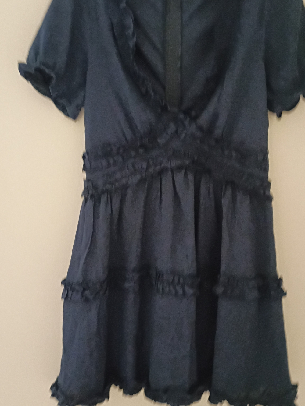 Trixxi Navy Ruffle Mini Dress Size Small